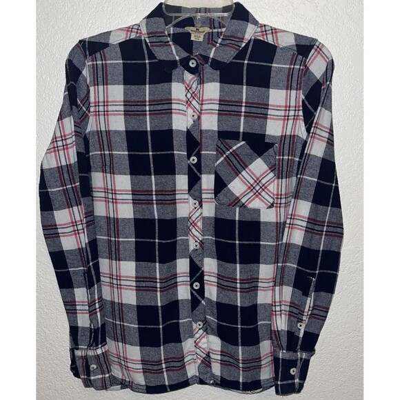 Woolrich Outerwear Western Flannel Button Up Shirt Casual Plaid Women Sz Med - Picture 1 of 6